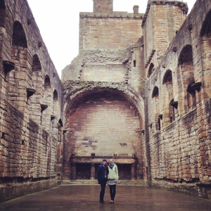Sabrina and me in Linlithgow's Great Hall. 